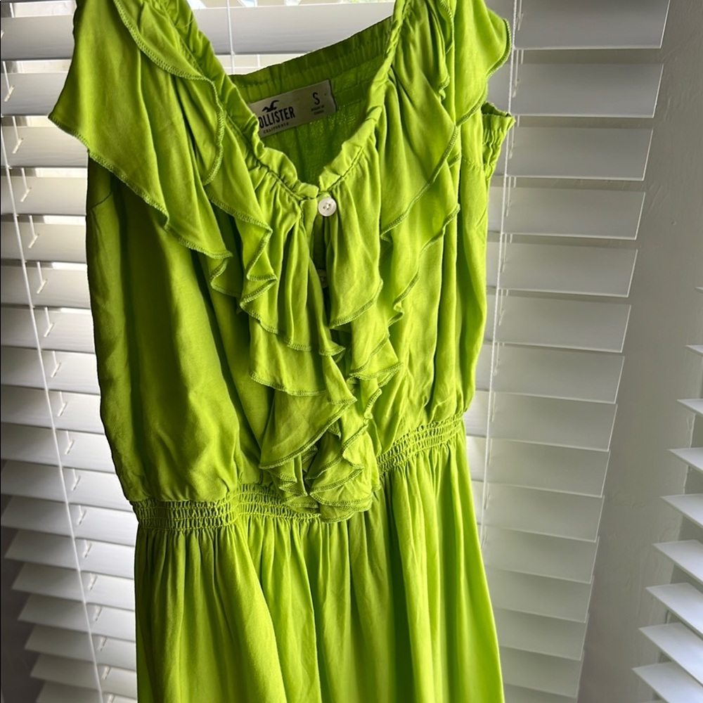 Hollister Lime Green Ruffle Dress